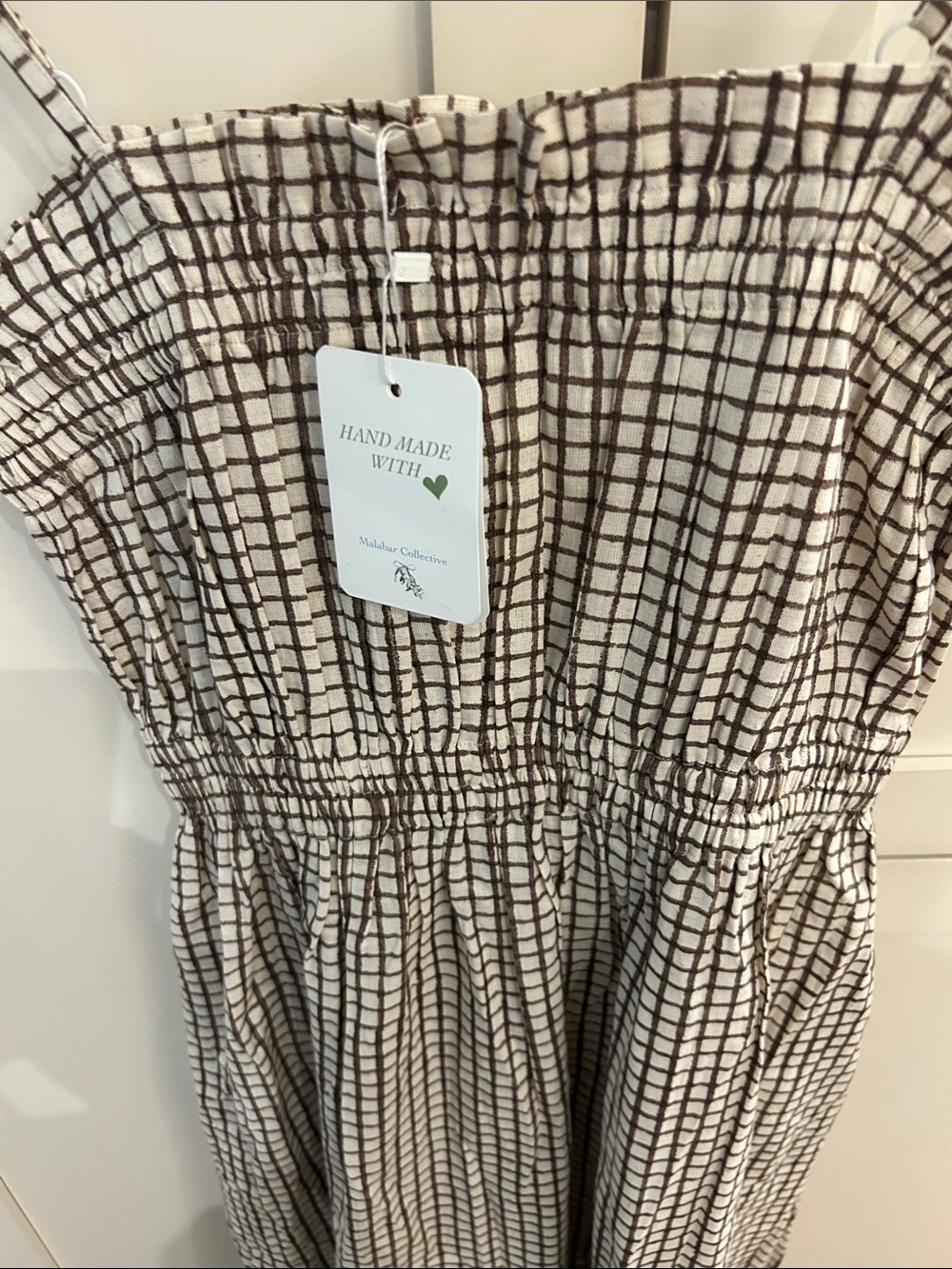 NWT Malabar Collective Maxi Dress with Adjustable Straps - brown & White, sz 1 - Picture 2 of 4